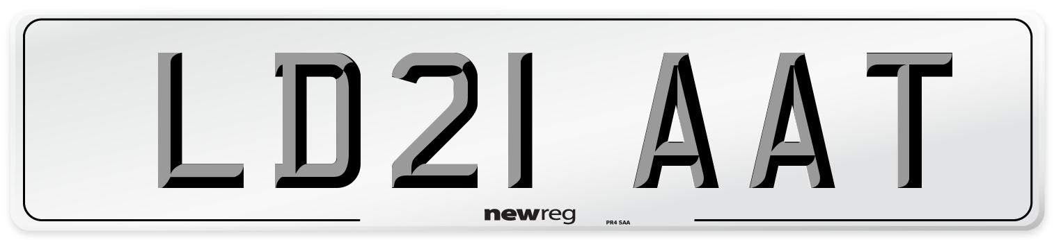LD21 AAT Number Plate from New Reg